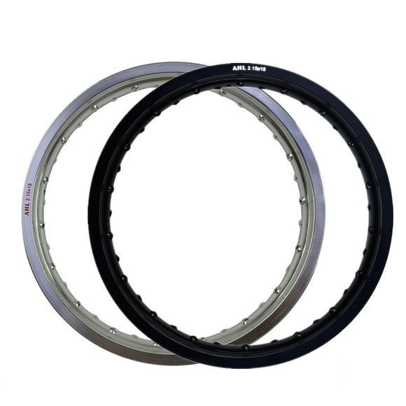 6061 Black / White Motorcycle Rim Aviation Aluminum Front Wheel Circle 2.15x18 36 Spoke Hole 215 x 18 2.15-18 High Strength Rims