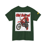 T-Shirt unisex en coton épais - Old School HONDA - Impression faces Avant & Arrière & Épaule droite