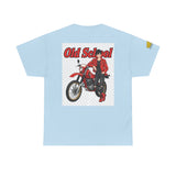 T-Shirt unisex en coton épais - Old School HONDA - Impression faces Avant & Arrière & Épaule droite