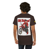 T-Shirt unisex en coton épais - Old School HONDA - Impression faces Avant & Arrière & Épaule droite