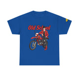 T-Shirt unisex en coton épais - Old School HONDA - Impression face Avant & Épaule gauche