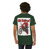 T-Shirt unisex en coton épais - Old School HONDA - Impression faces Avant & Arrière & Épaule droite