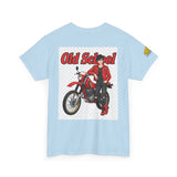 T-Shirt unisex en coton épais - Old School HONDA - Impression faces Avant & Arrière & Épaule droite