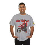 T-Shirt unisex en coton épais - Old School HONDA - Impression face Avant & Épaule gauche
