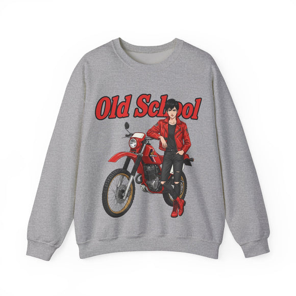 Sweatshirt unisex en coton épais - Old School HONDA - Impression face Avant