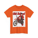 T-Shirt unisex en coton épais - Old School HONDA - Impression face Avant & Arrière