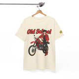 T-Shirt unisex en coton épais - Old School HONDA - Impression face Avant & Épaule gauche