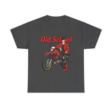 T-Shirt unisex en coton épais - Old School HONDA - Impression face Avant
