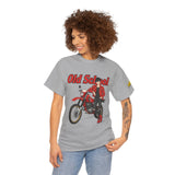 T-Shirt unisex en coton épais - Old School HONDA - Impression face Avant & Épaule gauche