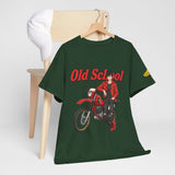T-Shirt unisex en coton épais - Old School HONDA - Impression face Avant & Épaule gauche