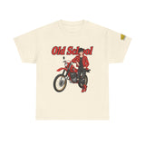 T-Shirt unisex en coton épais - Old School HONDA - Impression face Avant & Épaule gauche