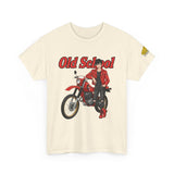 T-Shirt unisex en coton épais - Old School HONDA - Impression face Avant & Épaule gauche
