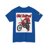 T-Shirt unisex en coton épais - Old School HONDA - Impression faces Avant & Arrière & Épaule droite