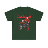 T-Shirt unisex en coton épais - Old School HONDA - Impression face Avant