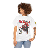 T-Shirt unisex en coton épais - Old School HONDA - Impression face Avant & Épaule gauche