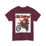 T-Shirt unisex en coton épais - Old School HONDA - Impression face Avant & Arrière