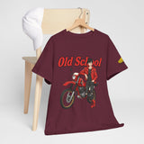 T-Shirt unisex en coton épais - Old School HONDA - Impression face Avant & Épaule gauche