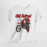 T-Shirt unisex en coton épais - Old School HONDA - Impression face Avant & Arrière