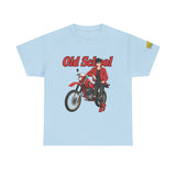 T-Shirt unisex en coton épais - Old School HONDA - Impression face Avant & Épaule gauche