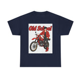 T-Shirt unisex en coton épais - Old School HONDA - Impression face Avant & Arrière
