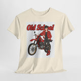 T-Shirt unisex en coton épais - Old School HONDA - Impression face Avant & Arrière