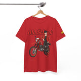 T-Shirt unisex en coton épais - Old School HONDA - Impression face Avant & Épaule gauche