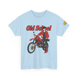T-Shirt unisex en coton épais - Old School HONDA - Impression face Avant & Épaule gauche