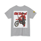 T-Shirt unisex en coton épais - Old School HONDA - Impression faces Avant & Arrière & Épaule droite