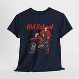 T-Shirt unisex en coton épais - Old School HONDA - Impression face Avant