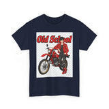 T-Shirt unisex en coton épais - Old School HONDA - Impression face Avant & Arrière