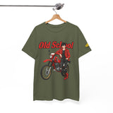 T-Shirt unisex en coton épais - Old School HONDA - Impression face Avant & Épaule gauche