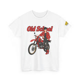 T-Shirt unisex en coton épais - Old School HONDA - Impression face Avant & Épaule gauche