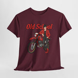 T-Shirt unisex en coton épais - Old School HONDA - Impression face Avant