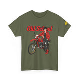 T-Shirt unisex en coton épais - Old School HONDA - Impression face Avant & Épaule gauche