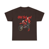 T-Shirt unisex en coton épais - Old School HONDA - Impression face Avant