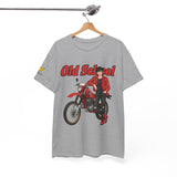 T-Shirt unisex en coton épais - Old School HONDA - Impression faces Avant & Arrière & Épaule droite