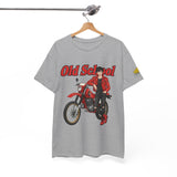T-Shirt unisex en coton épais - Old School HONDA - Impression face Avant & Épaule gauche