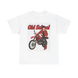 T-Shirt unisex en coton épais - Old School HONDA - Impression face Avant & Arrière