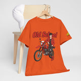 T-Shirt unisex en coton épais - Old School HONDA - Impression face Avant & Épaule gauche
