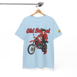 T-Shirt unisex en coton épais - Old School HONDA - Impression face Avant & Épaule gauche