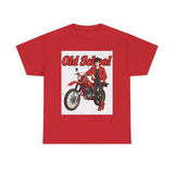 T-Shirt unisex en coton épais - Old School HONDA - Impression face Avant & Arrière