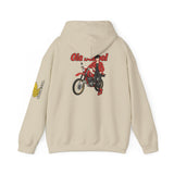 Sweatshirt à capuche unisex - Old School HONDA - Impression face Arrière & Épaule gauche