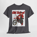 T-Shirt unisex en coton épais - Old School HONDA - Impression face Avant & Arrière