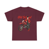T-Shirt unisex en coton épais - Old School HONDA - Impression face Avant