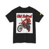 T-Shirt unisex en coton épais - Old School HONDA - Impression faces Avant & Arrière & Épaule droite
