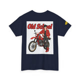 T-Shirt unisex en coton épais - Old School HONDA - Impression faces Avant & Arrière & Épaule droite