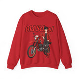 Sweatshirt unisex en coton épais - Old School HONDA - Impression face Avant