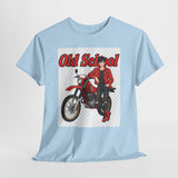 T-Shirt unisex en coton épais - Old School HONDA - Impression face Avant & Arrière