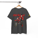 T-Shirt unisex en coton épais - Old School HONDA - Impression face Avant & Épaule gauche