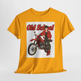 T-Shirt unisex en coton épais - Old School HONDA - Impression face Avant & Arrière